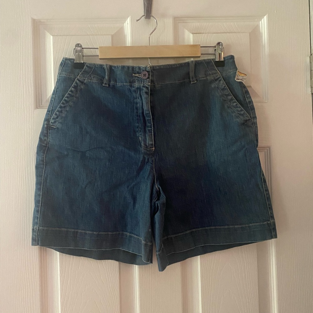 Talbots Blue Jean Shorts Classic Relaxed Fit